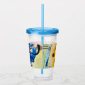 Kandinsky geel-rood-blauw acryl drinkbeker (Rechts)