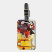 Kandinsky Geel Rood Blauw Bagagelabel (Voorkant verticaal)