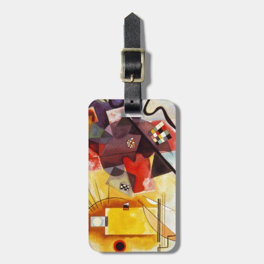 Kandinsky Geel Rood Blauw Bagagelabel (Voorkant verticaal)