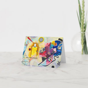 Kandinsky geel-rood-blauw bedankkaart