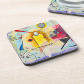 Kandinsky geel-rood-blauw bier onderzetter (Linkerzijde)