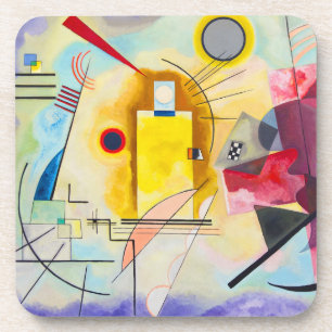 Kandinsky geel-rood-blauw bier onderzetter