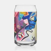 Kandinsky geel-rood-blauw blikvorm glas (Achterkant)