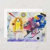 Kandinsky - geel-rood-blauw briefkaart (Voorkant / Achterkant)