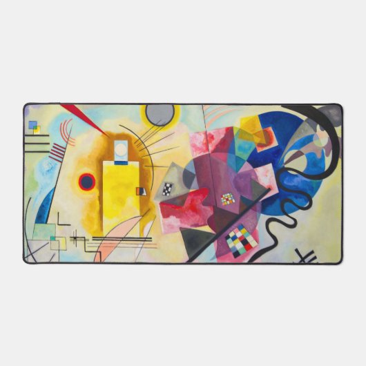 Kandinsky geel-rood-blauw bureaumat (Voorkant)