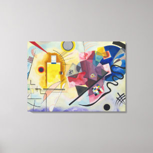 Kandinsky - Geel Rood Blauw Canvas Afdruk