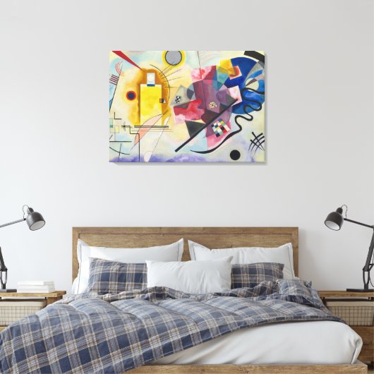 Kandinsky - Geel Rood Blauw Canvas Afdruk (Insitu (Slaapkamer))