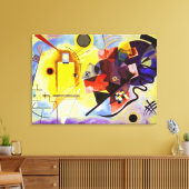 Kandinsky - geel-rood-blauw canvas afdruk (Insitu (Woonkamer))