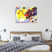 Kandinsky - geel-rood-blauw canvas afdruk (Insitu (Slaapkamer))