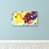 Kandinsky Geel Rood Blauw Canvasomslag Canvas Afdruk (Insitu (Houten vloer))