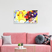 Kandinsky Geel Rood Blauw Canvasomslag Canvas Afdruk (Insitu (Woonkamer))