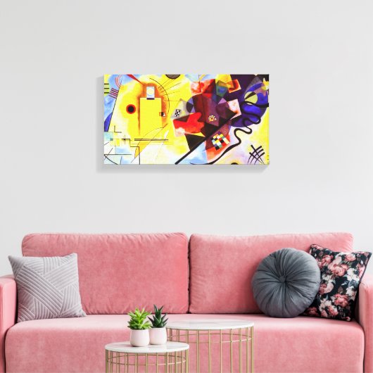 Kandinsky Geel Rood Blauw Canvasomslag Canvas Afdruk (Insitu (Woonkamer))