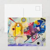 Kandinsky geel-rood-blauw feestdagenkaart (Voorkant / Achterkant)