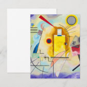 Kandinsky geel-rood-blauw informatiekaartje (Voorkant / Achterkant)