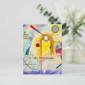 Kandinsky geel-rood-blauw informatiekaartje (Staand voorkant)