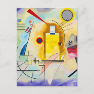 Kandinsky geel-rood-blauw informatiekaartje
