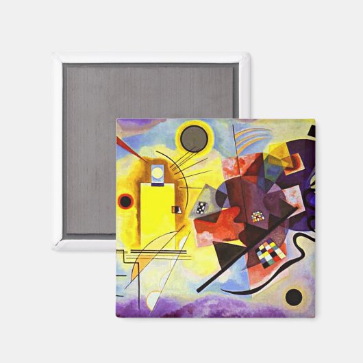 Kandinsky - geel-rood-blauw magneet (Voorkant / Achterkant)