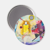 Kandinsky geel-rood-blauw magneet (Voorkant / Achterkant)