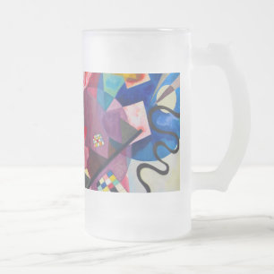 Kandinsky geel-rood-blauw matglas bierpul