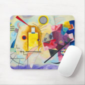 Kandinsky geel-rood-blauw muismat (Met muis)