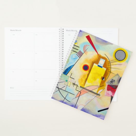 Kandinsky geel-rood-blauw planner (Display)