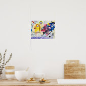 Kandinsky - geel-rood-blauw poster (Keuken)