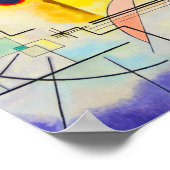 Kandinsky geel-rood-blauw poster (Hoek)