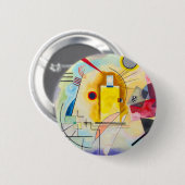 Kandinsky geel-rood-blauw ronde button 5,7 cm (Voorkant /achterkant)
