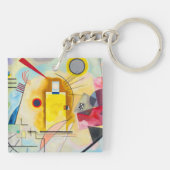 Kandinsky geel-rood-blauw sleutelhanger (Achterkant)