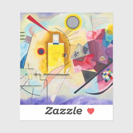 Kandinsky geel-rood-blauw sticker (Vel)