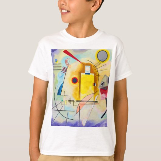 Kandinsky geel-rood-blauw t-shirt (Voorkant)