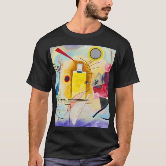 Kandinsky geel-rood-blauw t-shirt (Voorkant)