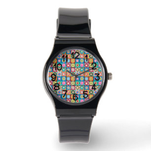 Kandinsky-geïnspireerde cirkels horloge