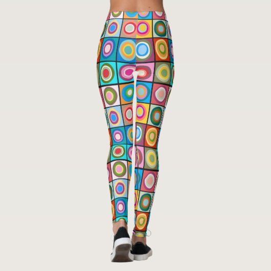Kandinsky-geïnspireerde cirkels leggings (Achterkant)