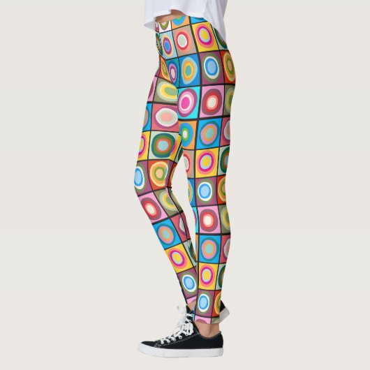 Kandinsky-geïnspireerde cirkels leggings (Links)