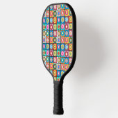 Kandinsky-geïnspireerde cirkels pickleball paddle (Links)