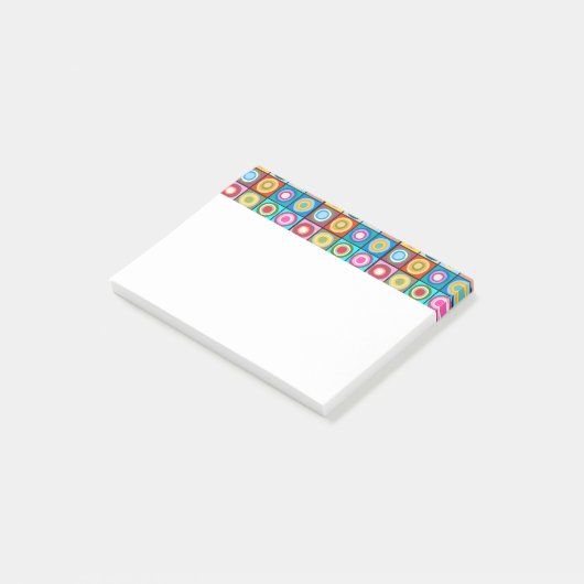 Kandinsky-geïnspireerde cirkels post-it® notes (Schuin)
