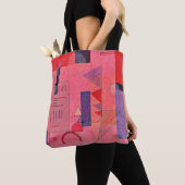 Kandinsky - Gelaagd, kleurrijk schilderij, Tote Bag (Dichtbij)
