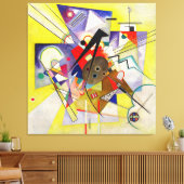 KANDINSKY - GELE BEGELEIDING - 1924 -Bauhaus- Canvas Afdruk (Insitu (Woonkamer))