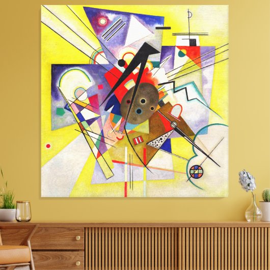 KANDINSKY - GELE BEGELEIDING - 1924 -Bauhaus- Canvas Afdruk (Insitu (Woonkamer))