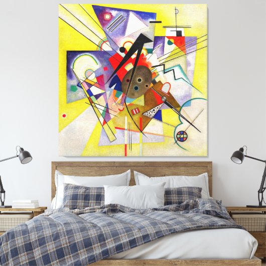 KANDINSKY - GELE BEGELEIDING - 1924 -Bauhaus- Canvas Afdruk (Insitu (Slaapkamer))