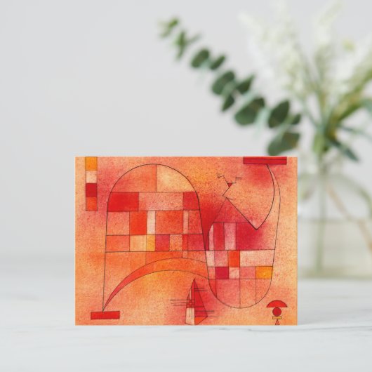 Kandinsky - Gele roze Briefkaart (Staand voorkant)