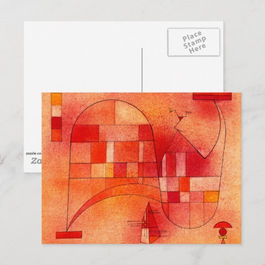 Kandinsky - Gele roze Briefkaart (Voorkant / Achterkant)