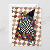 Kandinsky - Geruite, kleurrijke abstracte kunst Briefkaart (Voorkant / Achterkant)