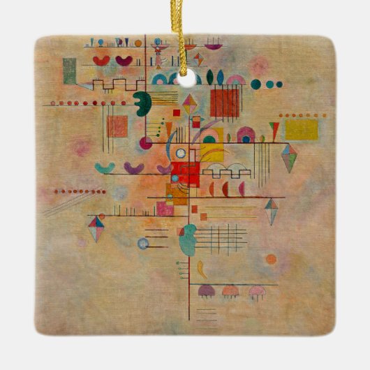 Kandinsky - Graceful Ascent, beroemd schilderij, Keramisch Ornament (Voorkant)