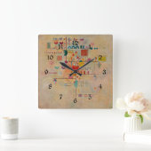 Kandinsky - Graceful Ascent, beroemde abstracte ku Vierkante Klok (Huis)