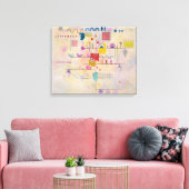 Kandinsky - Graceful Ascent Canvas Afdruk (Insitu (Woonkamer))