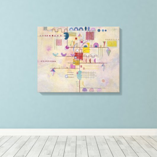Kandinsky - Graceful Ascent Canvas Afdruk (Insitu (Houten vloer))