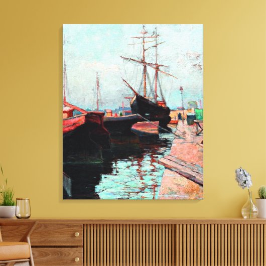 Kandinsky - Haven van Odessa Canvas Afdruk (Insitu (Woonkamer))