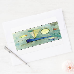 Kandinsky - Haze, abstract kunstwerk, Rechthoekige Sticker
